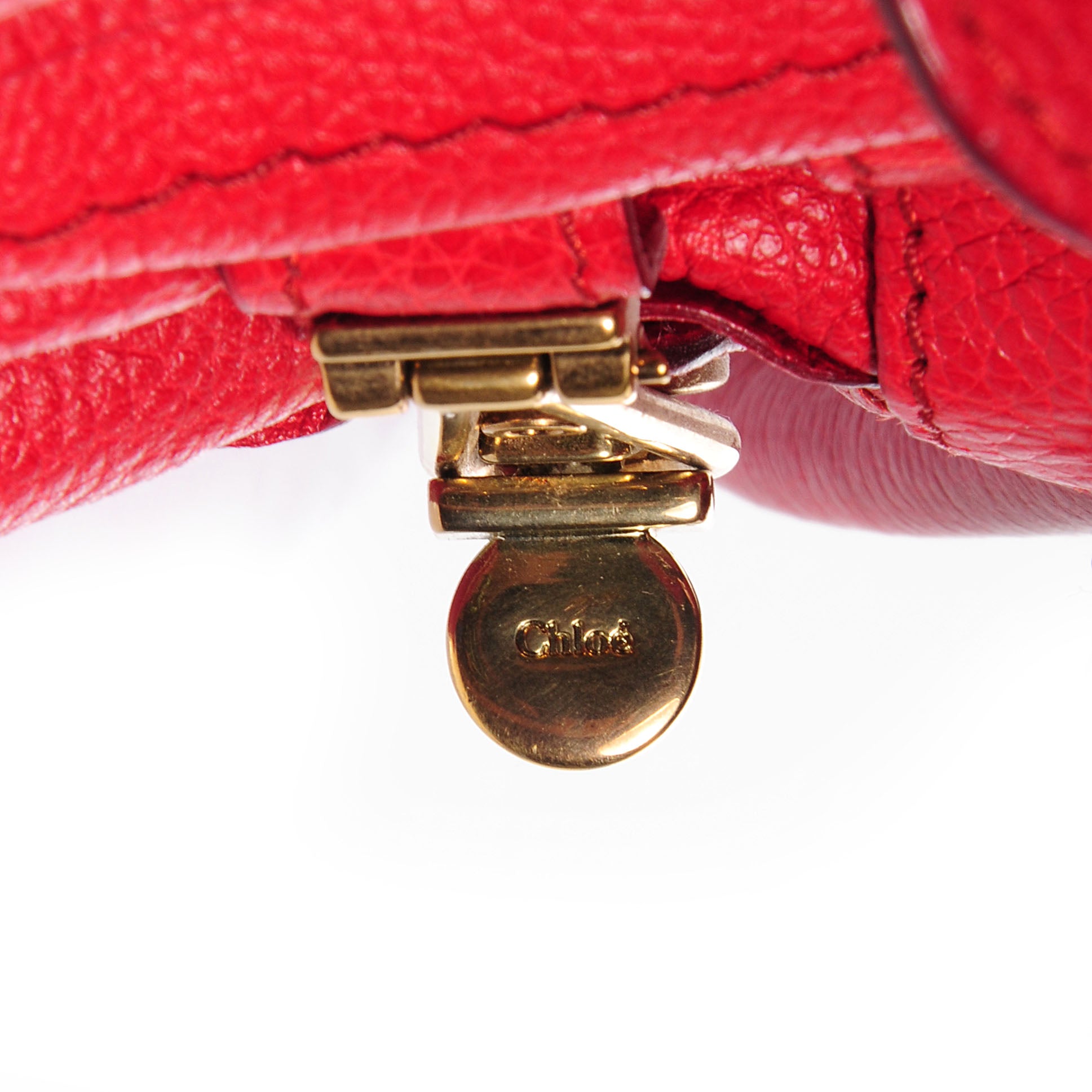 Chloe Calfskin Medium Paraty Holly Berry 7 of 10