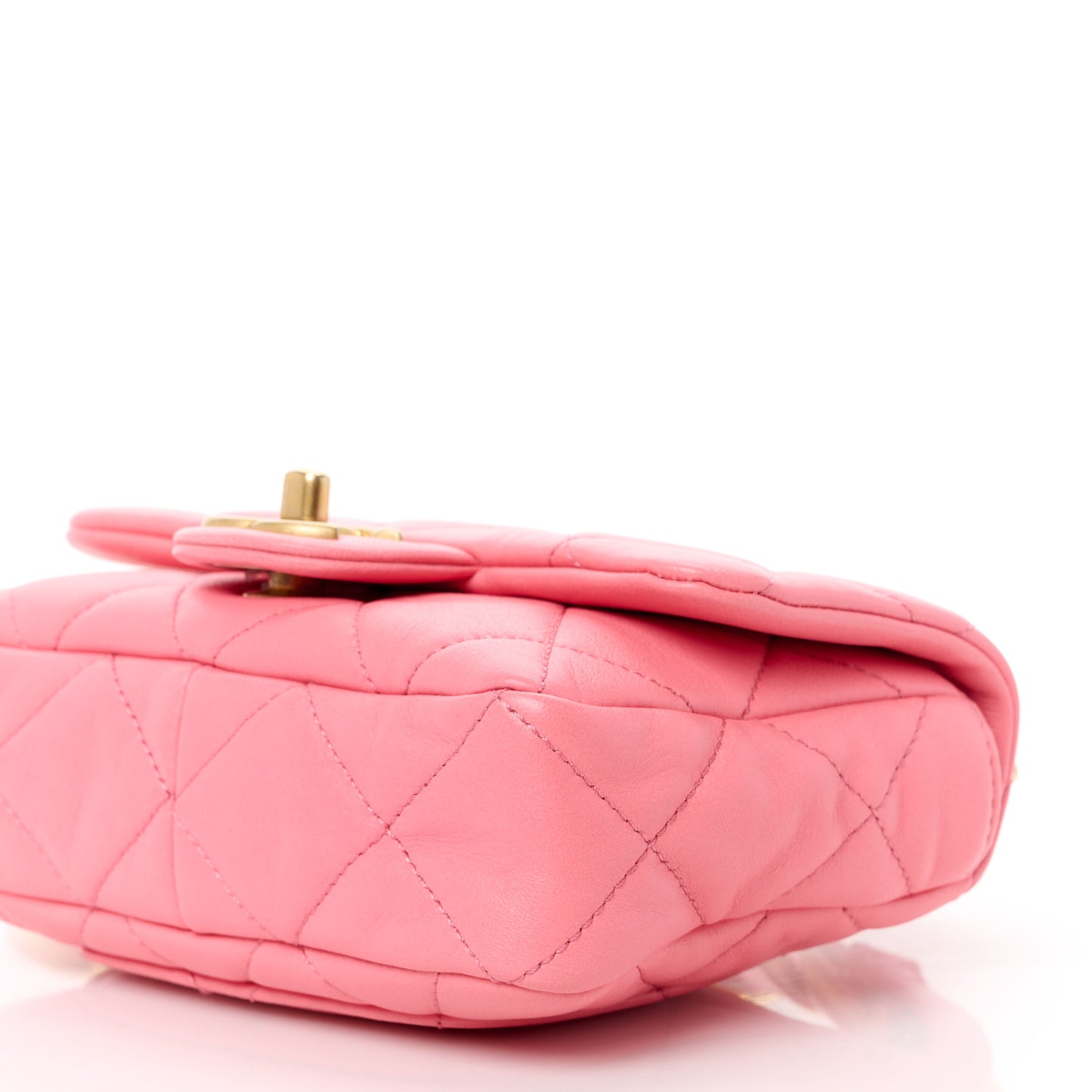 Lambskin Quilted Mini Funky Town Flap Pink