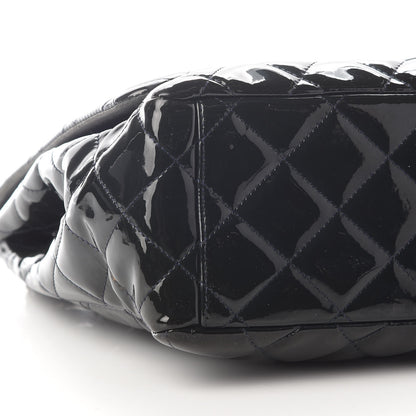Chanel Patent Quilted Maxi Single Flap Navy Blue 8 of 10