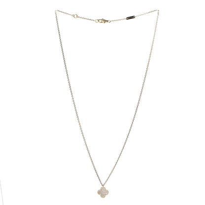 Van Cleef & Arpels 18K Yellow Gold Mother of Pearl Sweet Alhambra Pendant Necklace 3 of 7