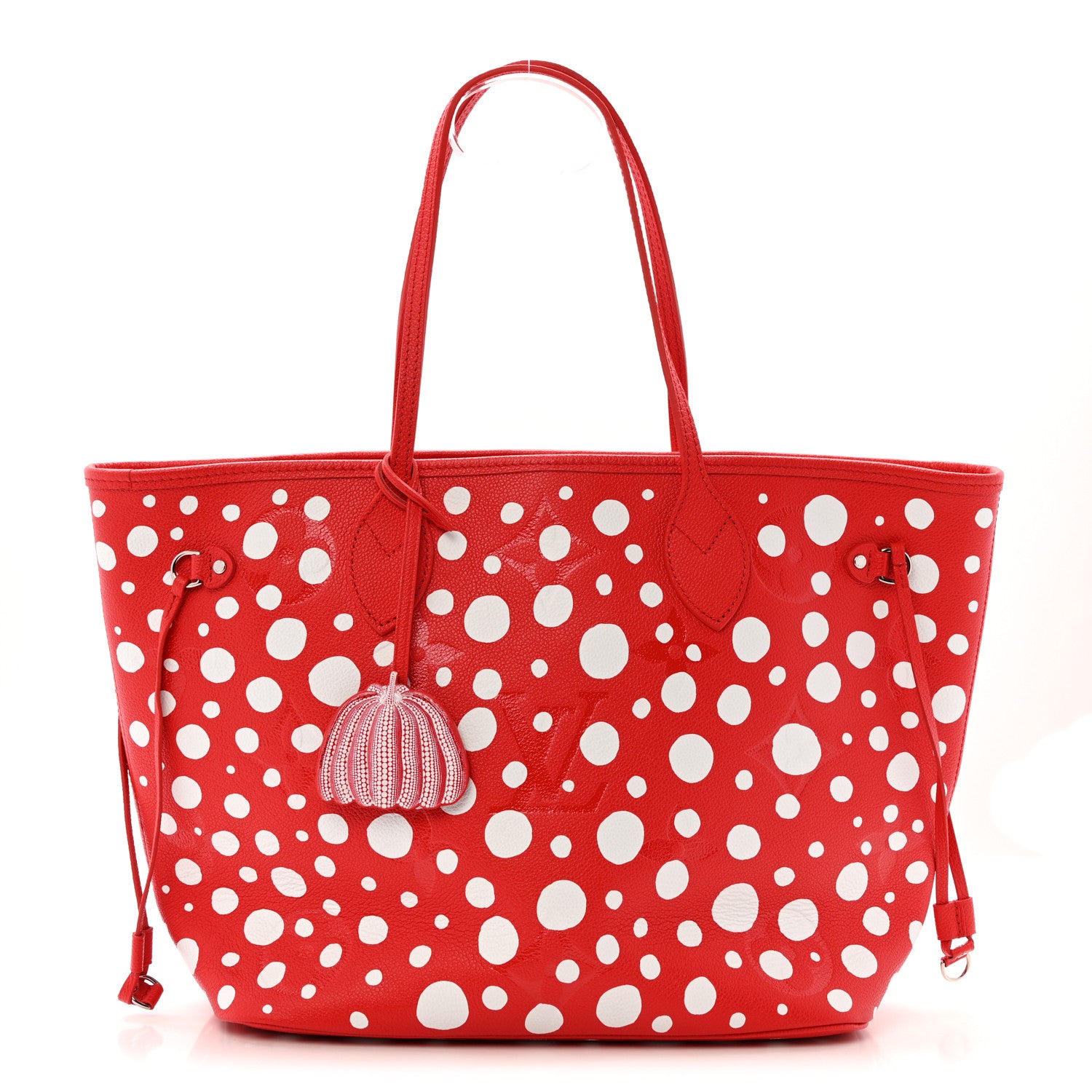 Louis Vuitton LV X YK Empreinte Infinity Dots Neverfull MM Rouge White 1 of 11