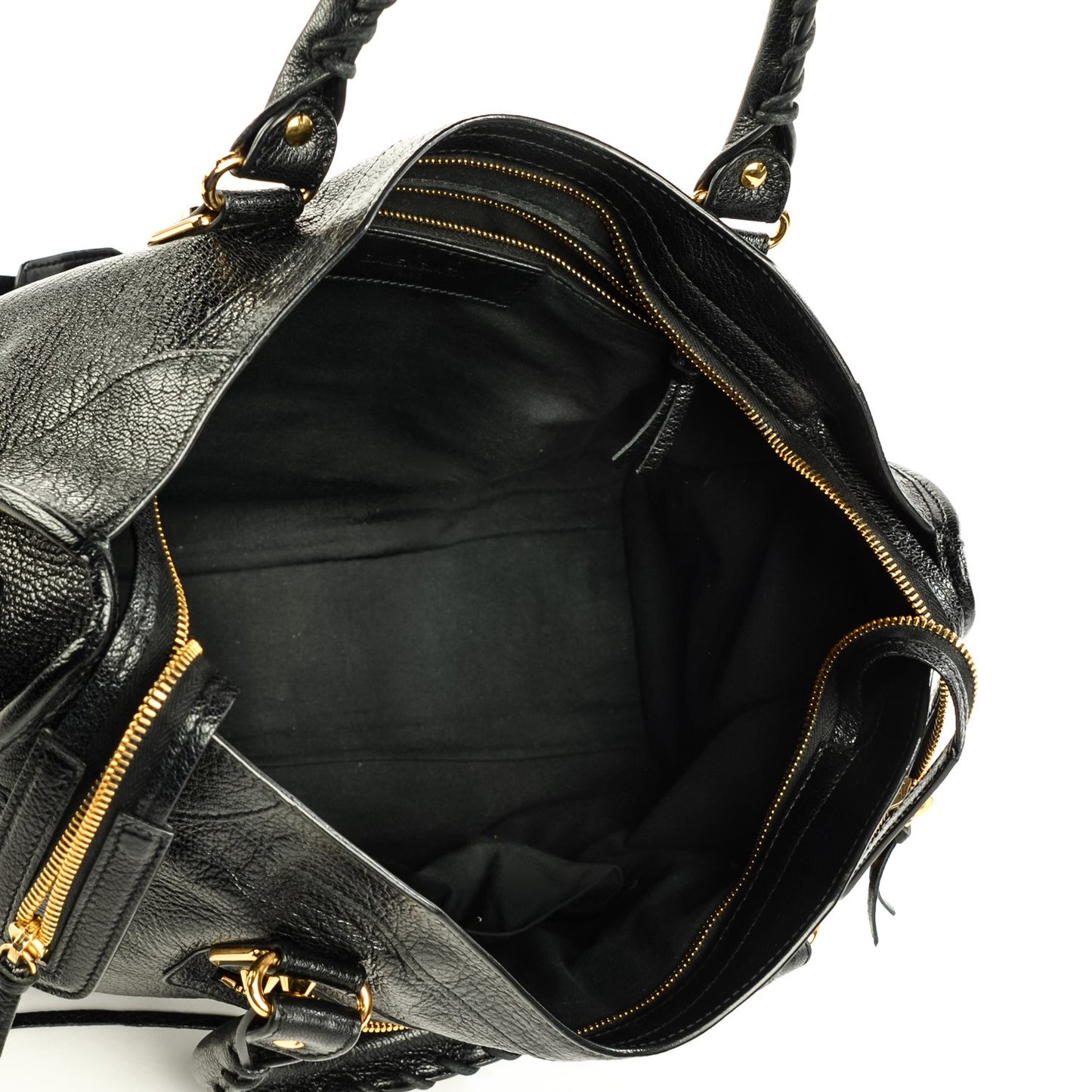 Chevre Gold Metallic Edge Hardware City Black