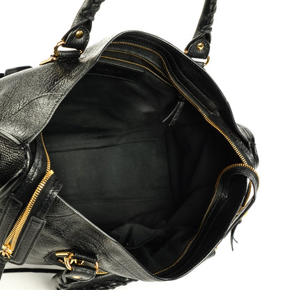 Balenciaga Chevre Gold Metallic Edge Hardware City Black 8 of 12
