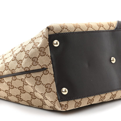 Gucci Monogram Medium New Britt Tote Brown 9 of 10
