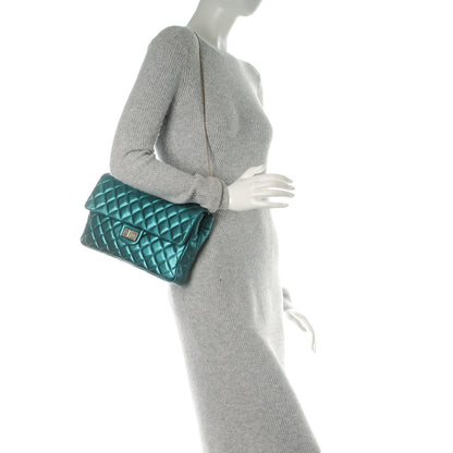 Chanel Metallic Calfskin Quilted Snake Chain 2.55 Reissue Flap Turquoise 2 of 8