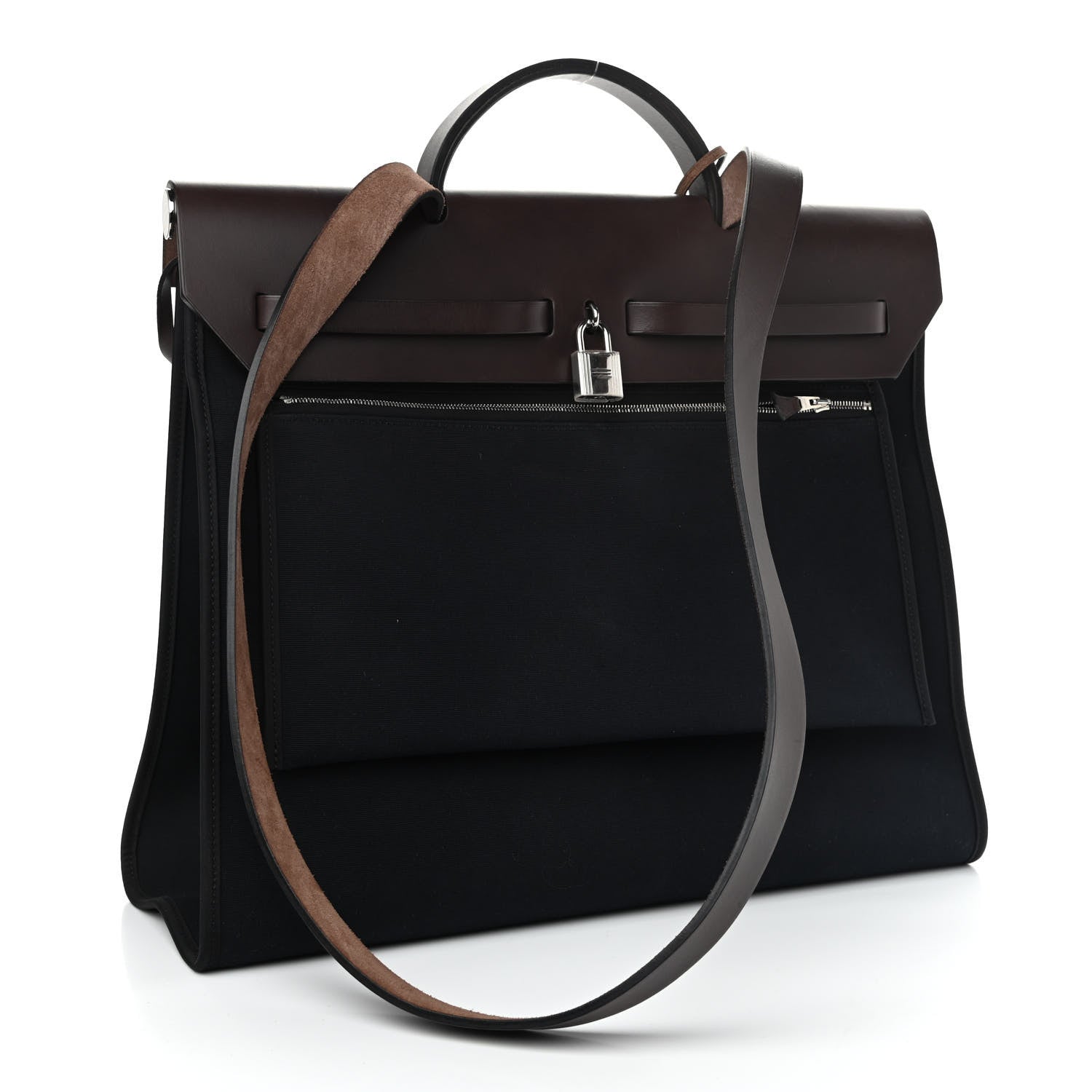 Hermes Toile Vache Hunter Herbag Zip 39 MM Black Ebene 4 of 12