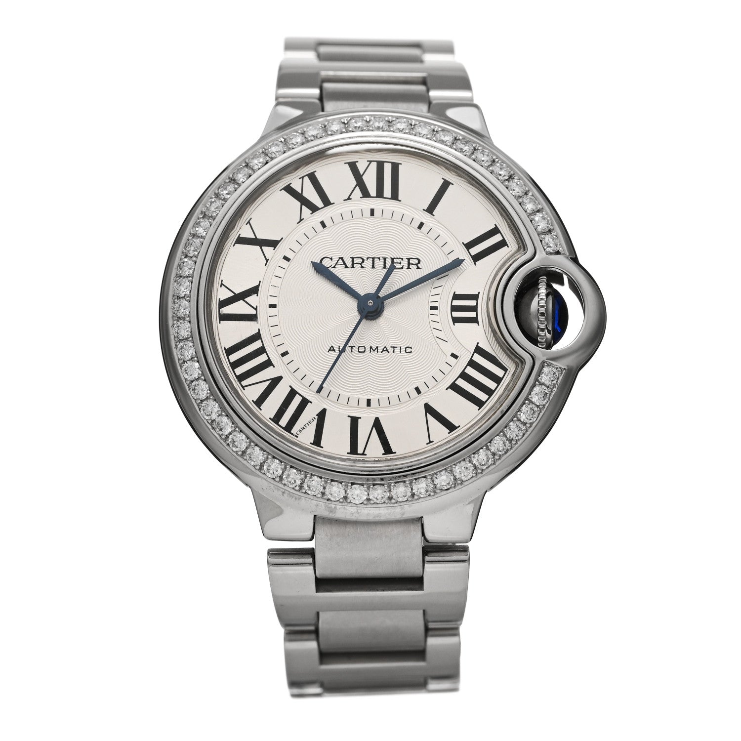 Cartier Stainless Steel Diamond Bezel 33mm Ballon Bleu De Cartier Automatic Watch 1 of 5