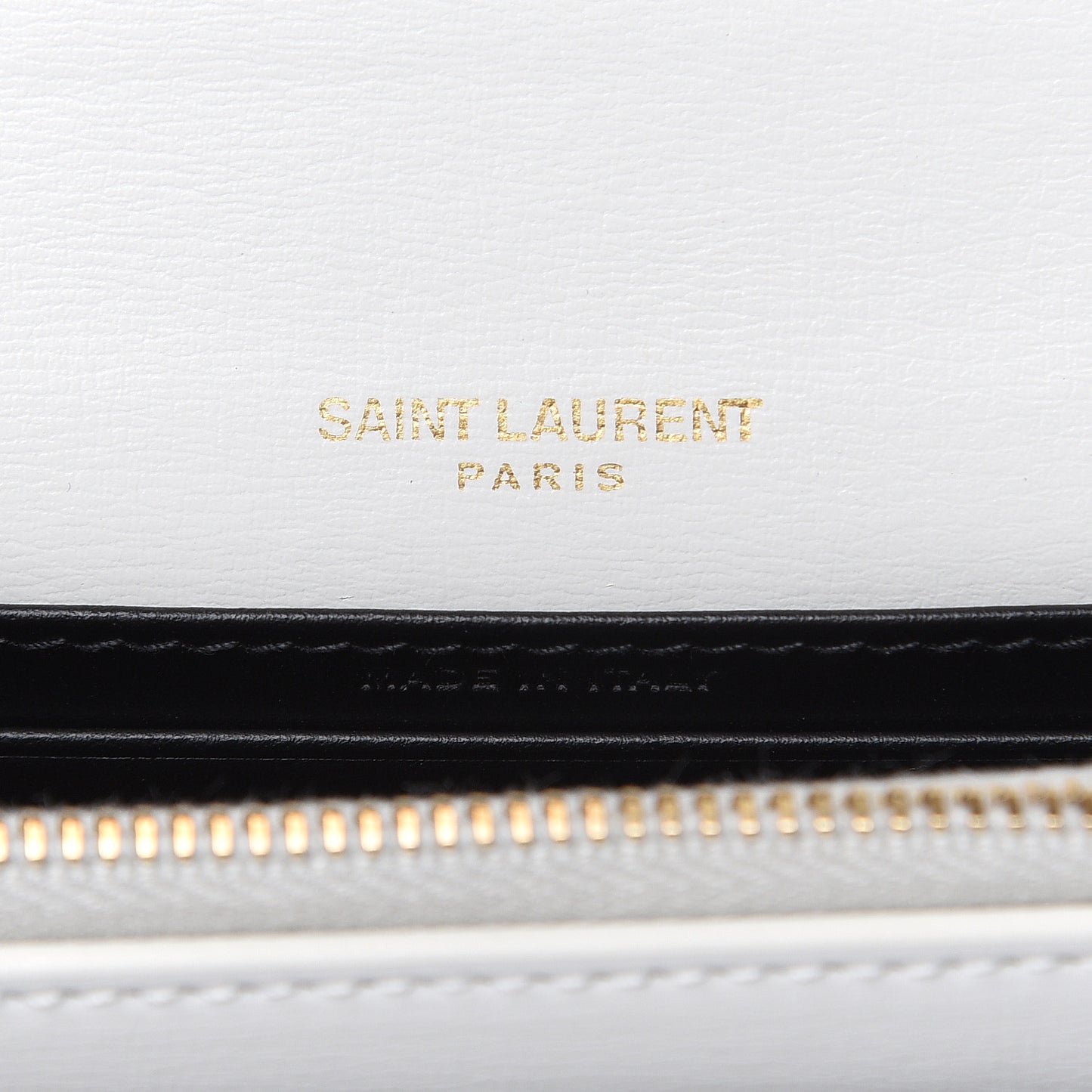 New Aspen Calfskin Bi-Color Monogram Sunset Chain Wallet Black Dirty White