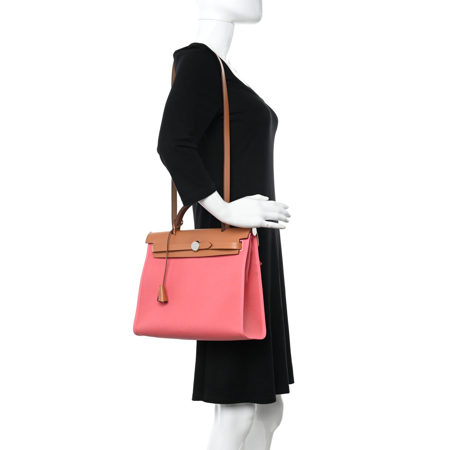 Vache Hunter Toile Herbag Zip 31 PM Rose Azalee Natural