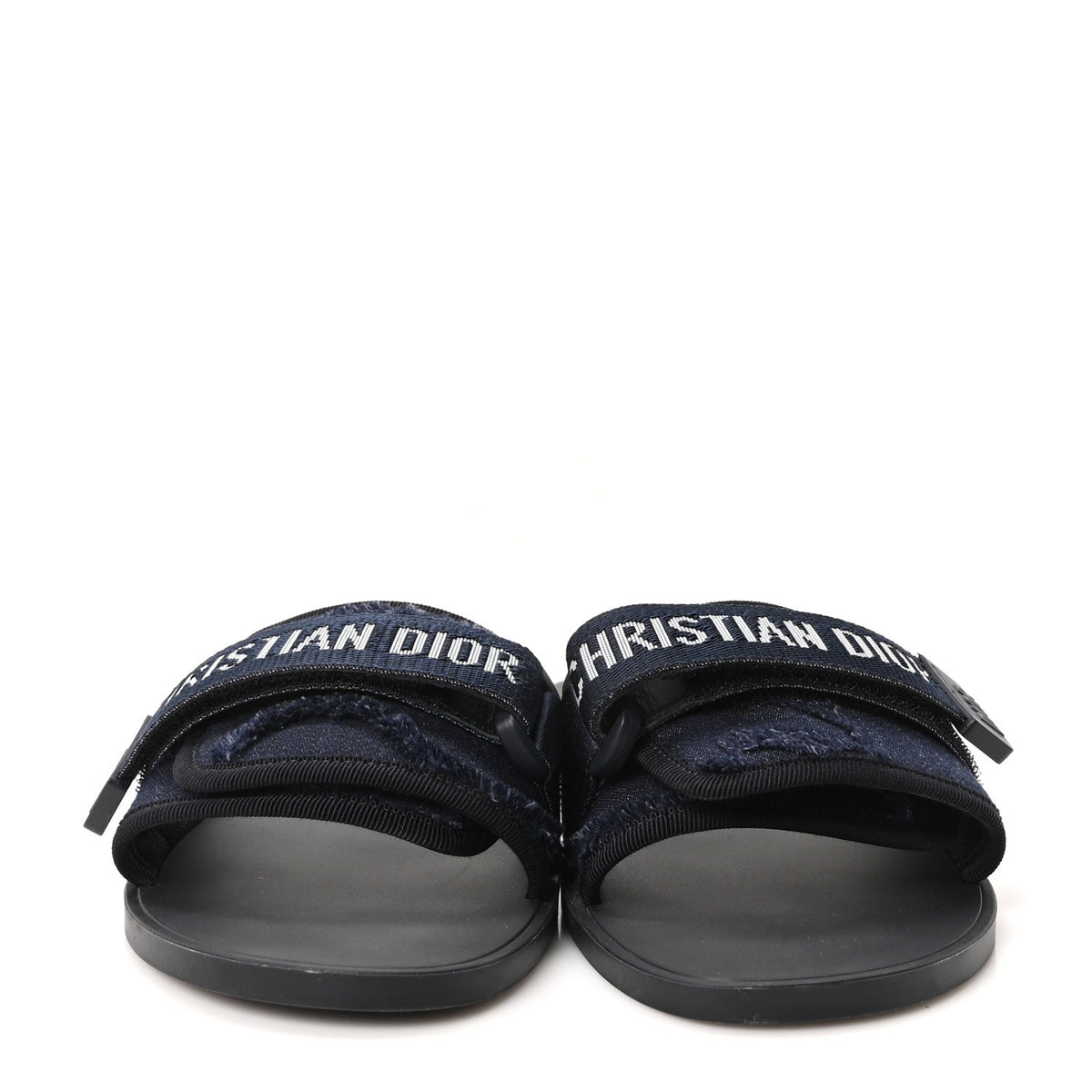 Christian Dior Technical Stretch Fabric Camouflage Dio(r)evolution Slide Sandals 38 Deep Blue 3 of 9