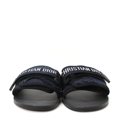Christian Dior Technical Stretch Fabric Camouflage Dio(r)evolution Slide Sandals 38 Deep Blue 3 of 9