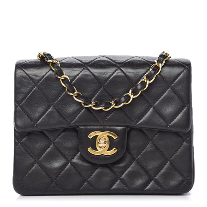 Chanel Lambskin Quilted Mini Square Flap Black 1 of 12