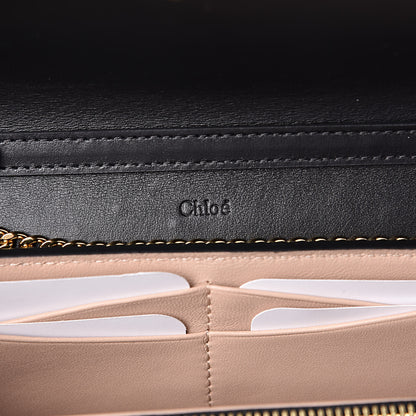 Chloe Shiny Grained Calfskin Aby Wallet on Chain Black 6 of 9