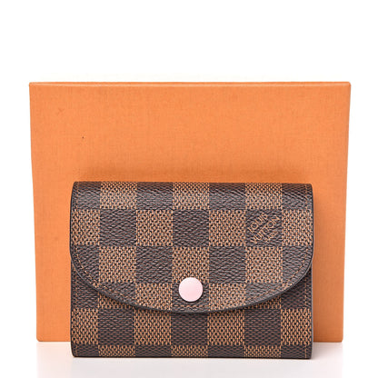Louis Vuitton Damier Ebene Rosalie Coin Purse Rose Ballerine 8 of 8