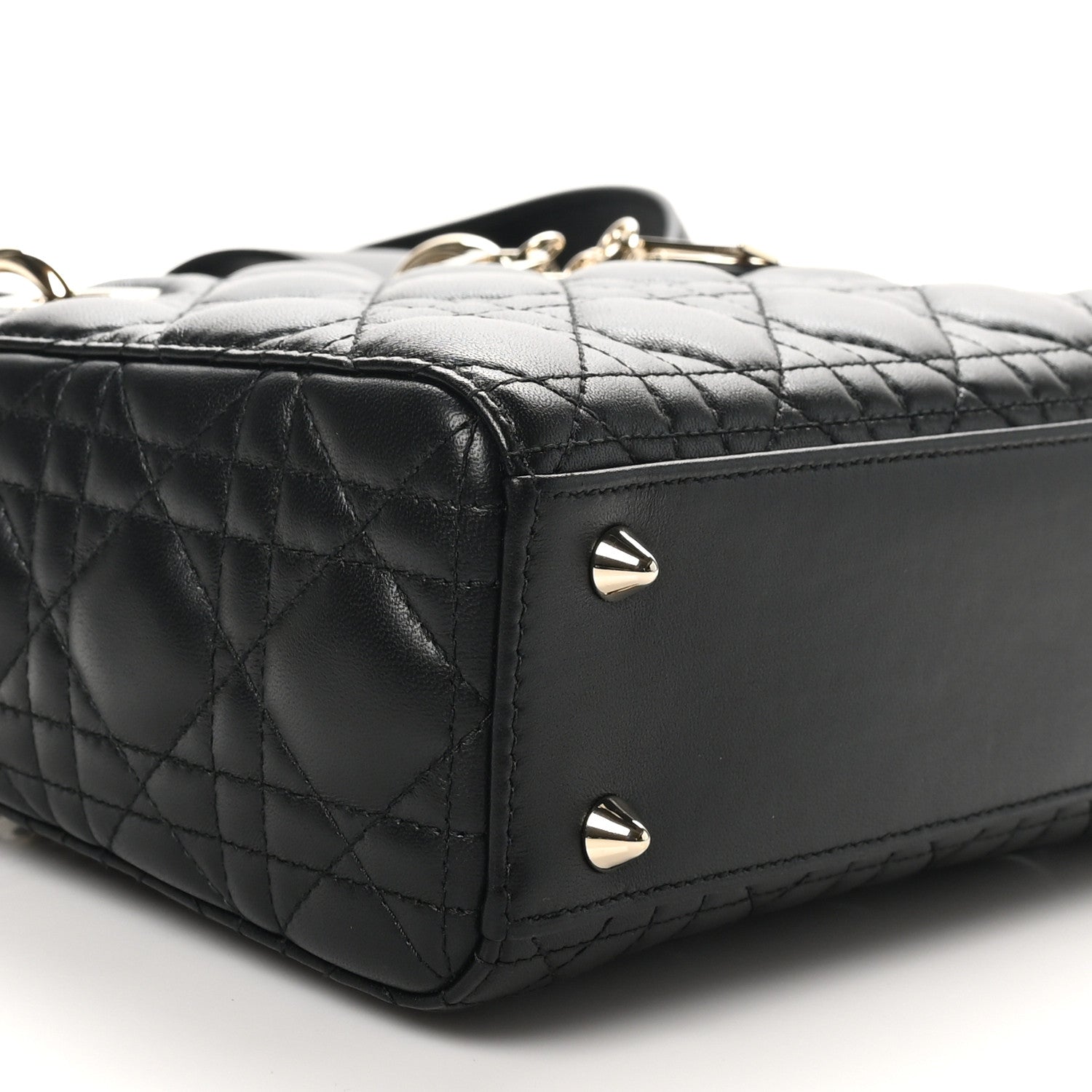 Christian Dior Lambskin Cannage Small My ABCDior Lady Dior Black 9 of 10