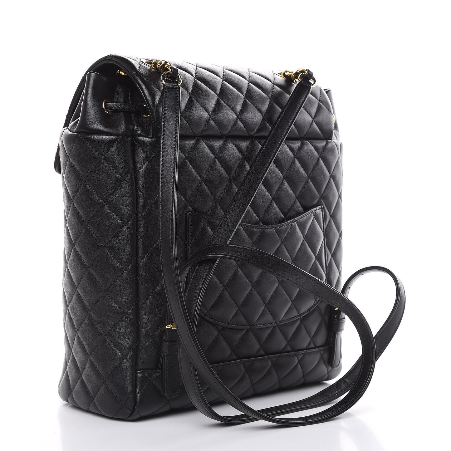 Lambskin Quilted Large Urban Spirit Backpack Black