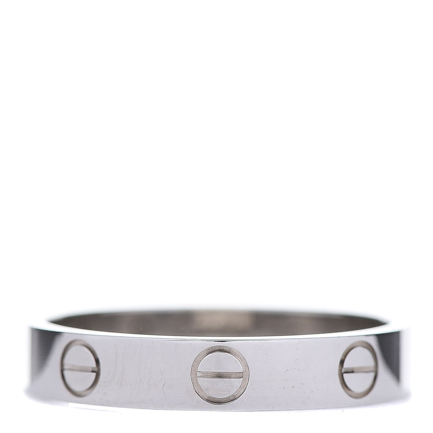 18K White Gold 3.5mm LOVE Wedding Band Ring 55 7.25
