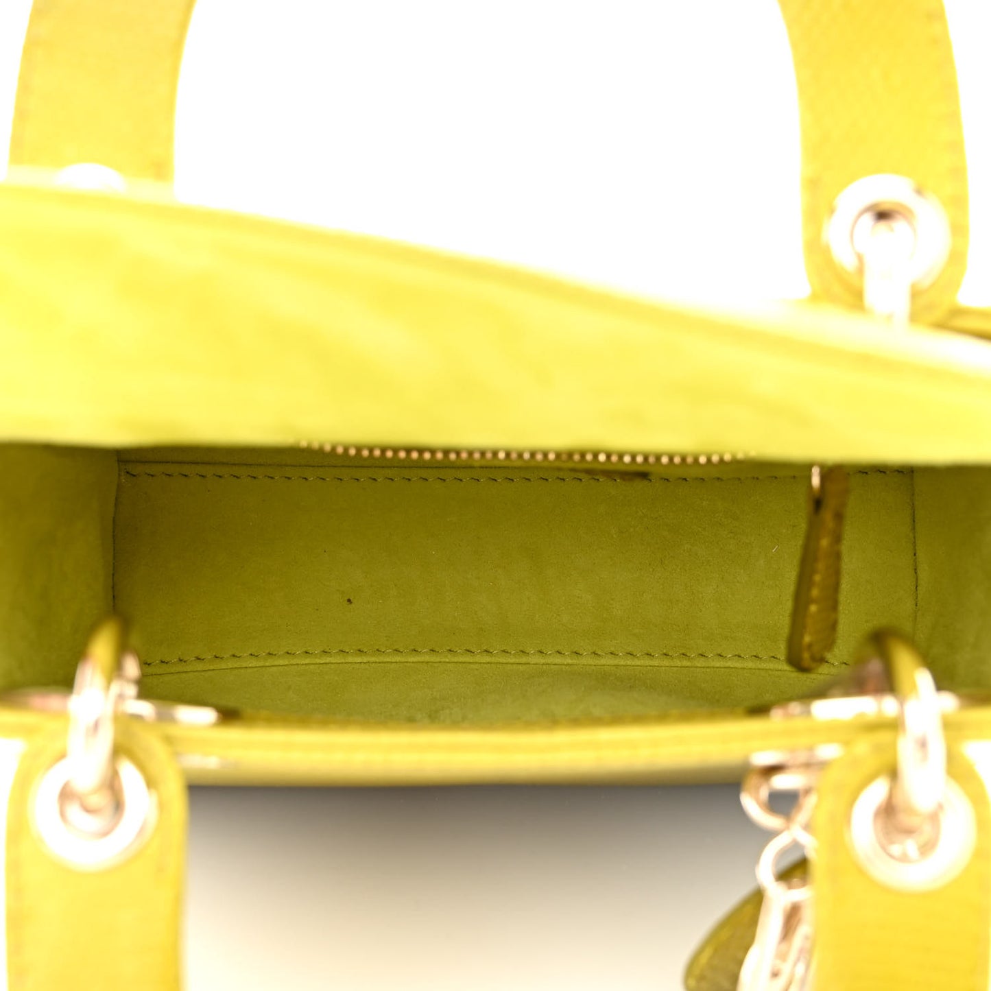 Lizard Gradient Mini Lady Dior Yellow Dark Green