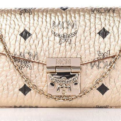 MCM Metallic Visetos Patricia Wallet On Chain Gold 7 of 7