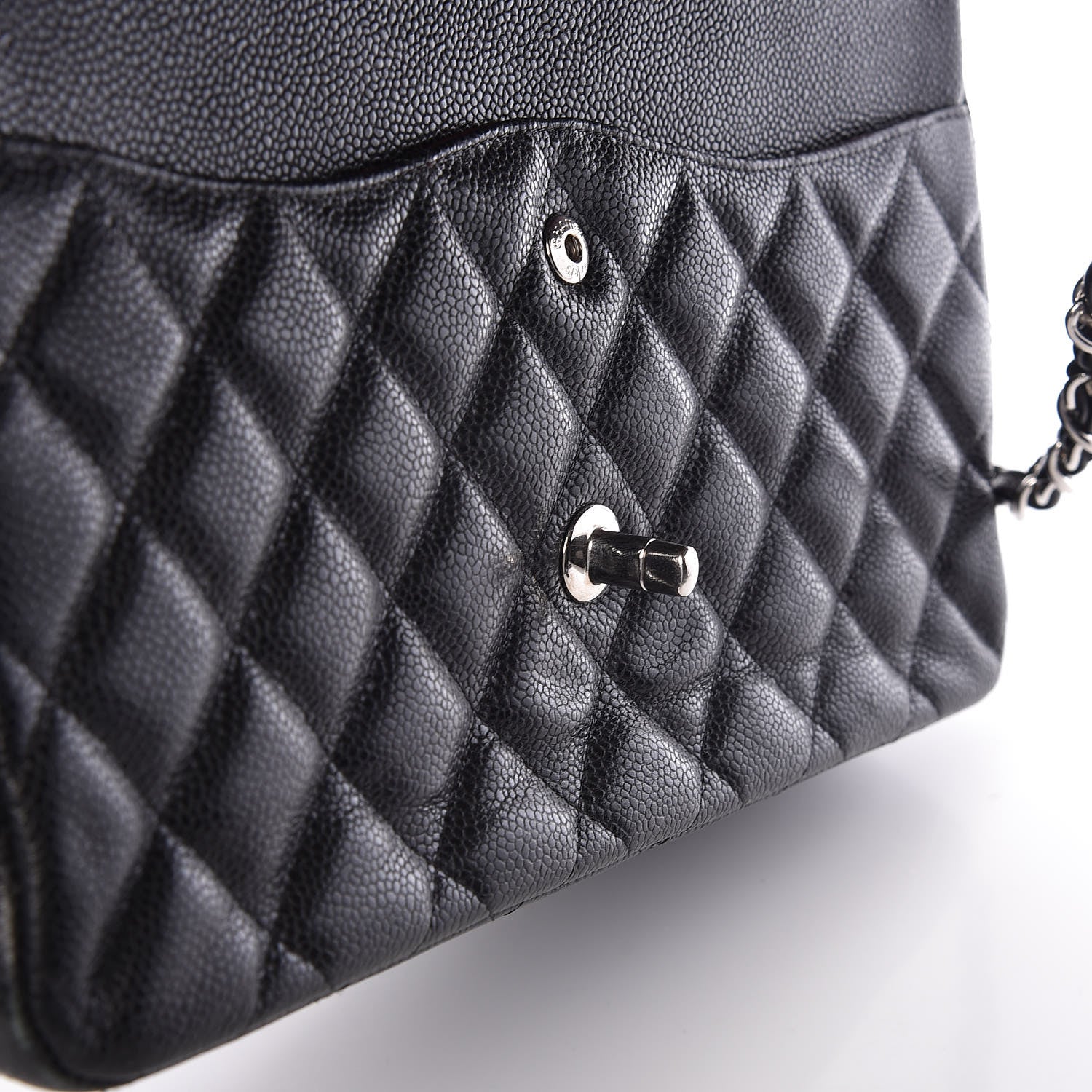 Chanel Caviar Quilted Jumbo Double Flap Black 11 of 14