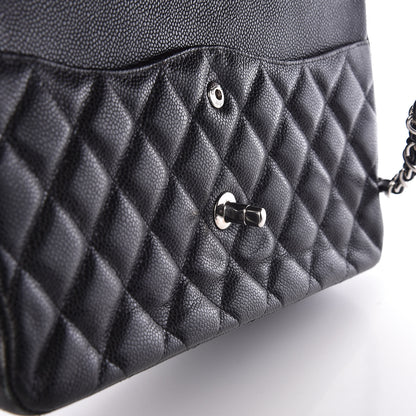 Chanel Caviar Quilted Jumbo Double Flap Black 11 of 14