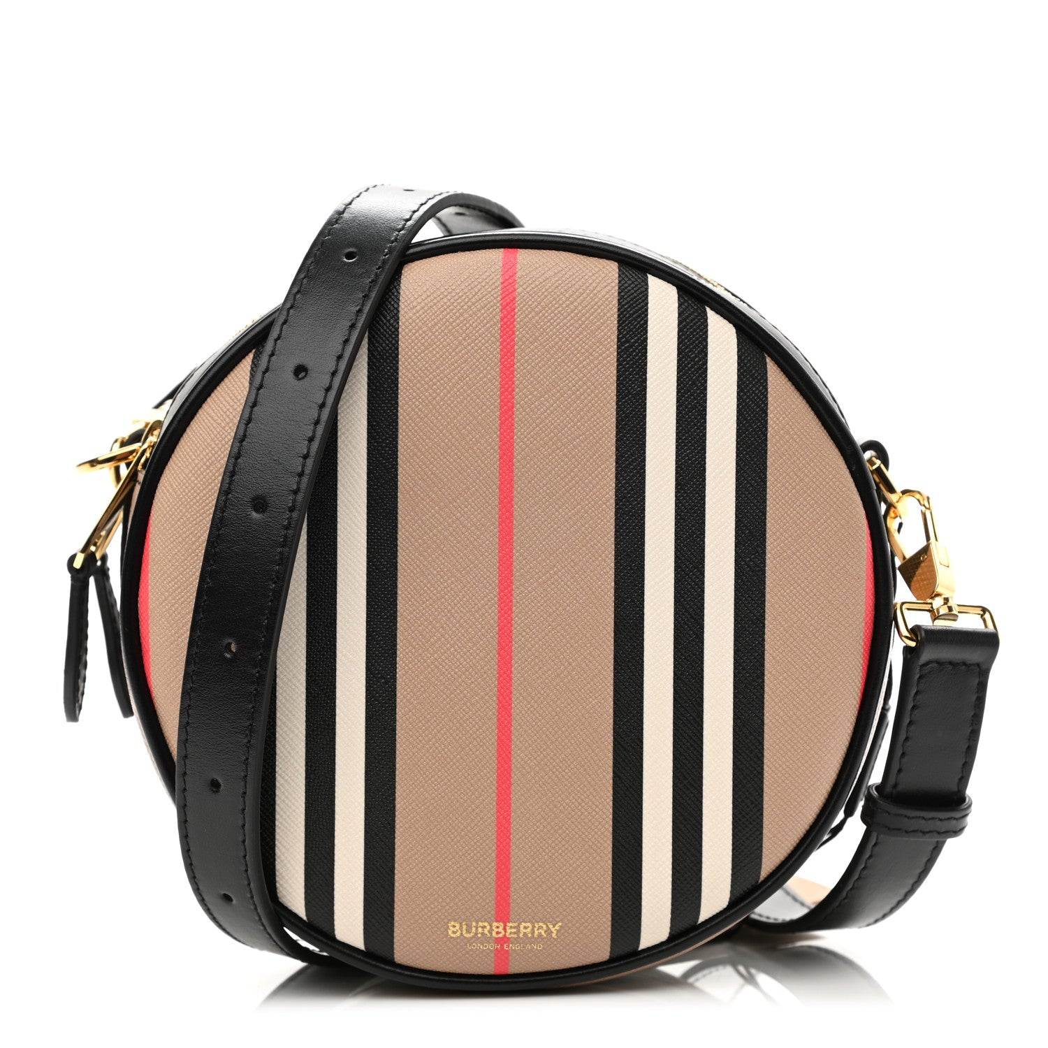 Burberry E-Canvas Calfskin Icon Stripe Louise Bag Archive Beige 1 of 12