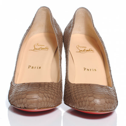 Christian Louboutin Watersnake Ron Ron 85 Pumps 37.5 Camel 3 of 7