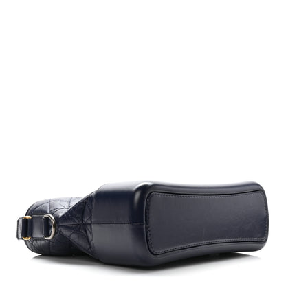 Chanel Aged Calfskin Quilted Medium Gabrielle Hobo Dark Navy Blue 4 of 11