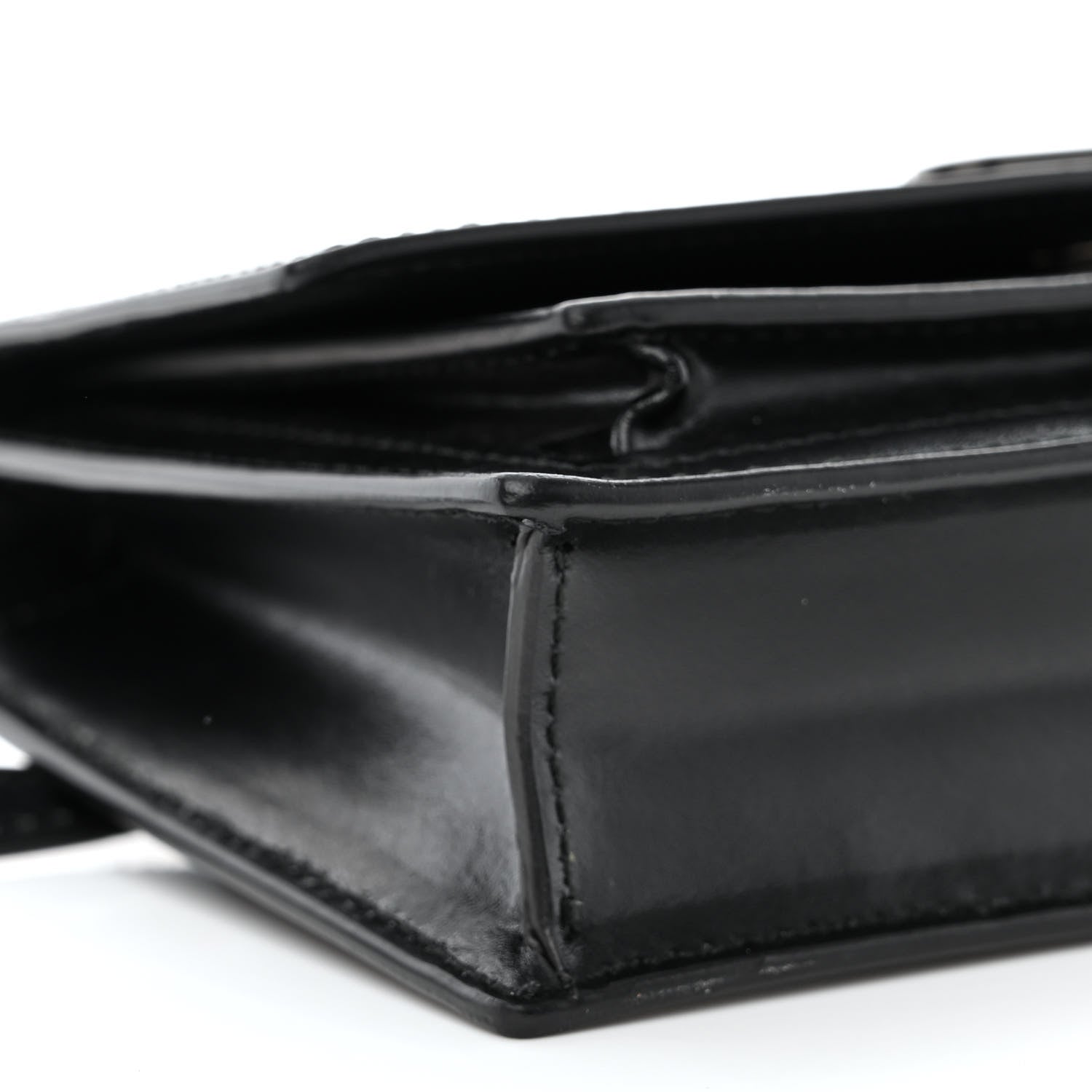 Balenciaga Shiny Box Calfskin Monochrome XS Sharp Belt Bag Black 11 of 15