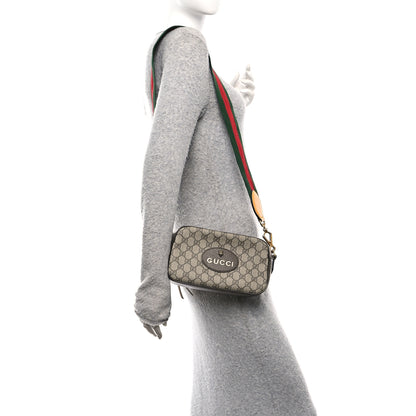 Gucci GG Supreme Monogram Web Neo Vintage Shoulder Bag Beige New Acero Crop 2 of 11