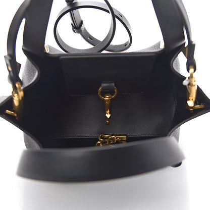 Valentino Garavani Grainy Calfskin Small VLogo Escape Shopper Black 6 of 11