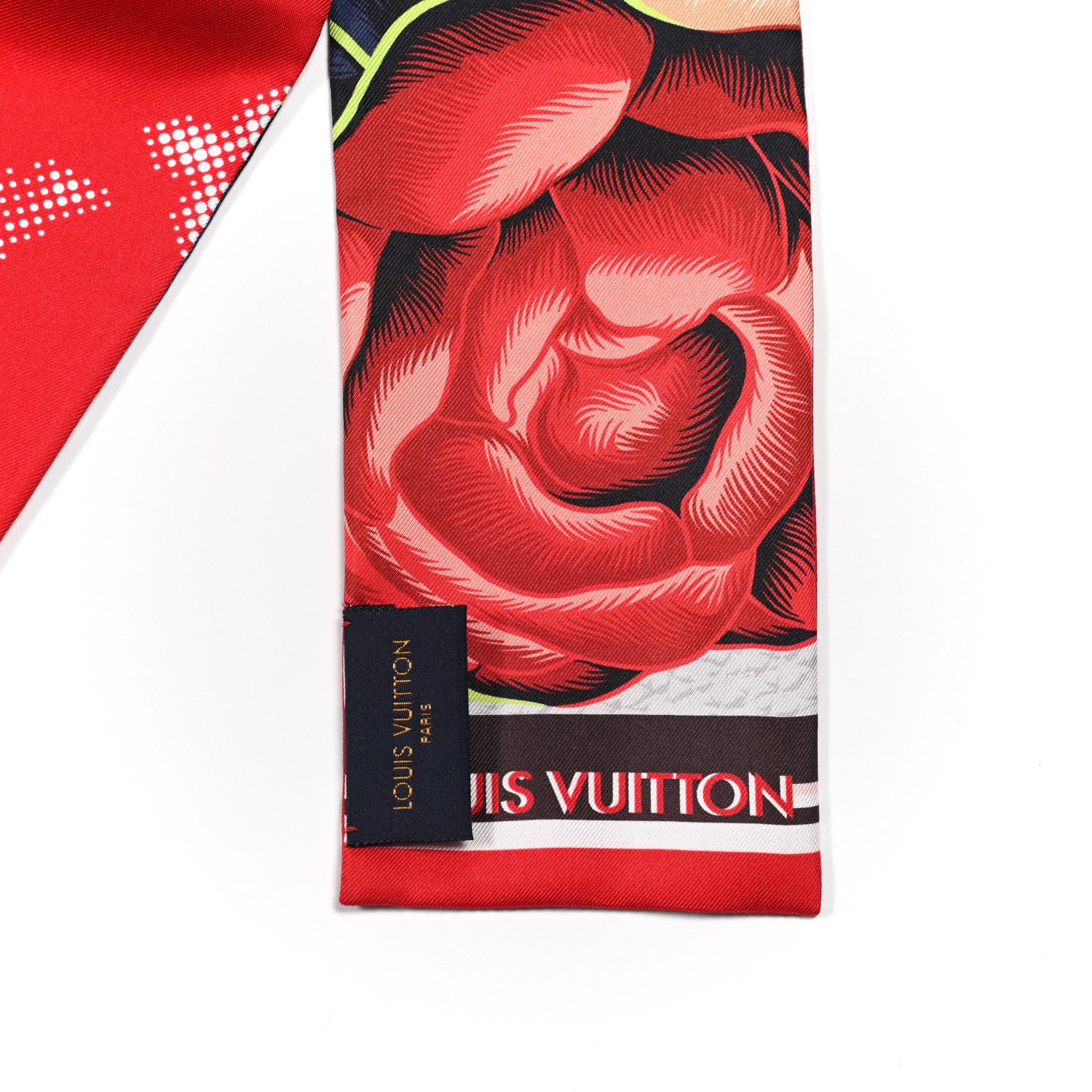 Louis Vuitton Silk Monogram Malle Fleurs Bandeau Rouge 2 of 3