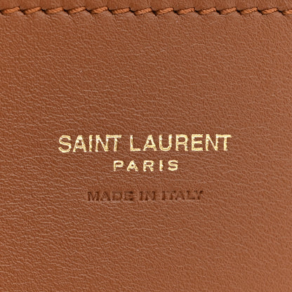 Saint Laurent Raffia Calfskin Le 5 A 7 Baby Hobo Natural Brick 7 of 11