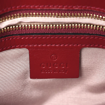 Gucci Vitello Palmellato Lux Bi-Color Small Arli Flap Shoulder Bag New Cherry Red Black 6 of 11