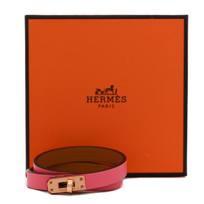 Hermes Swift Mini Kelly Double Tour Bracelet T2 Rose Azalee 6 of 6