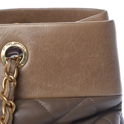 Chanel Calfskin Quilted Large Soft Elegance Tote Brown 16 of 16