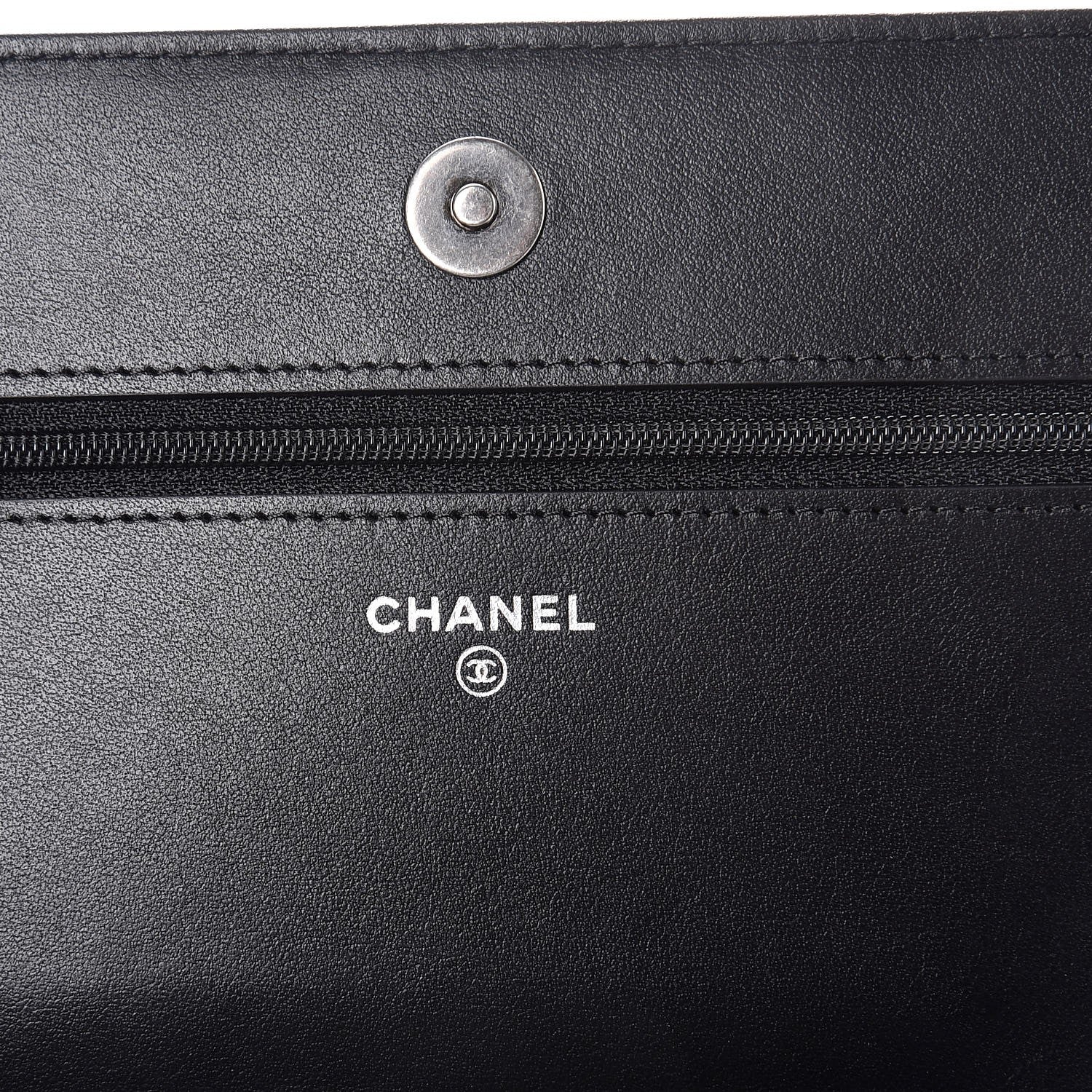Chanel Caviar Quilted Boy Wallet On Chain WOC Black 6 of 9