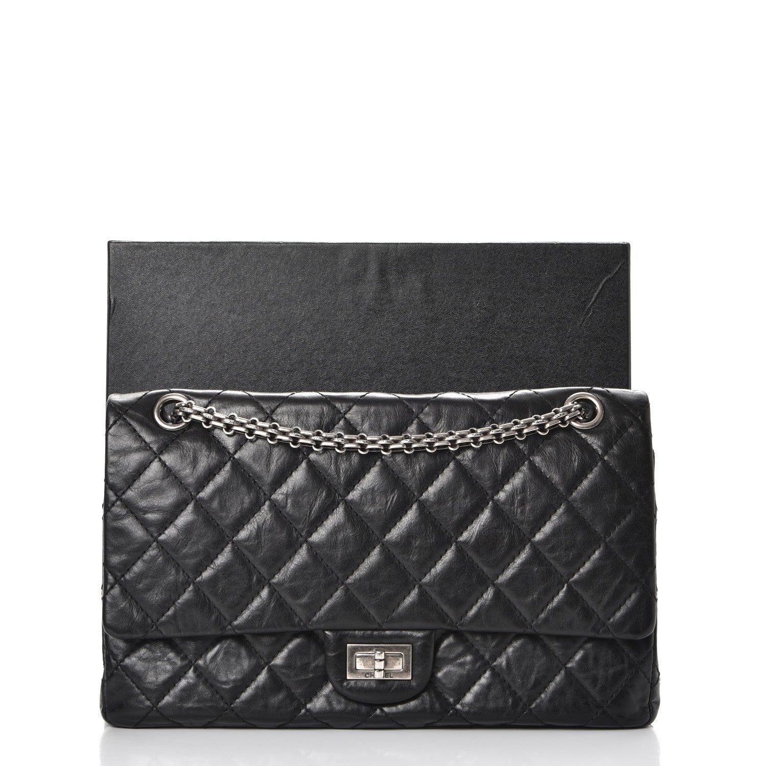 Chanel Aged Calfskin Quilted 2.55 Reissue 226 Flap Black 11 of 11