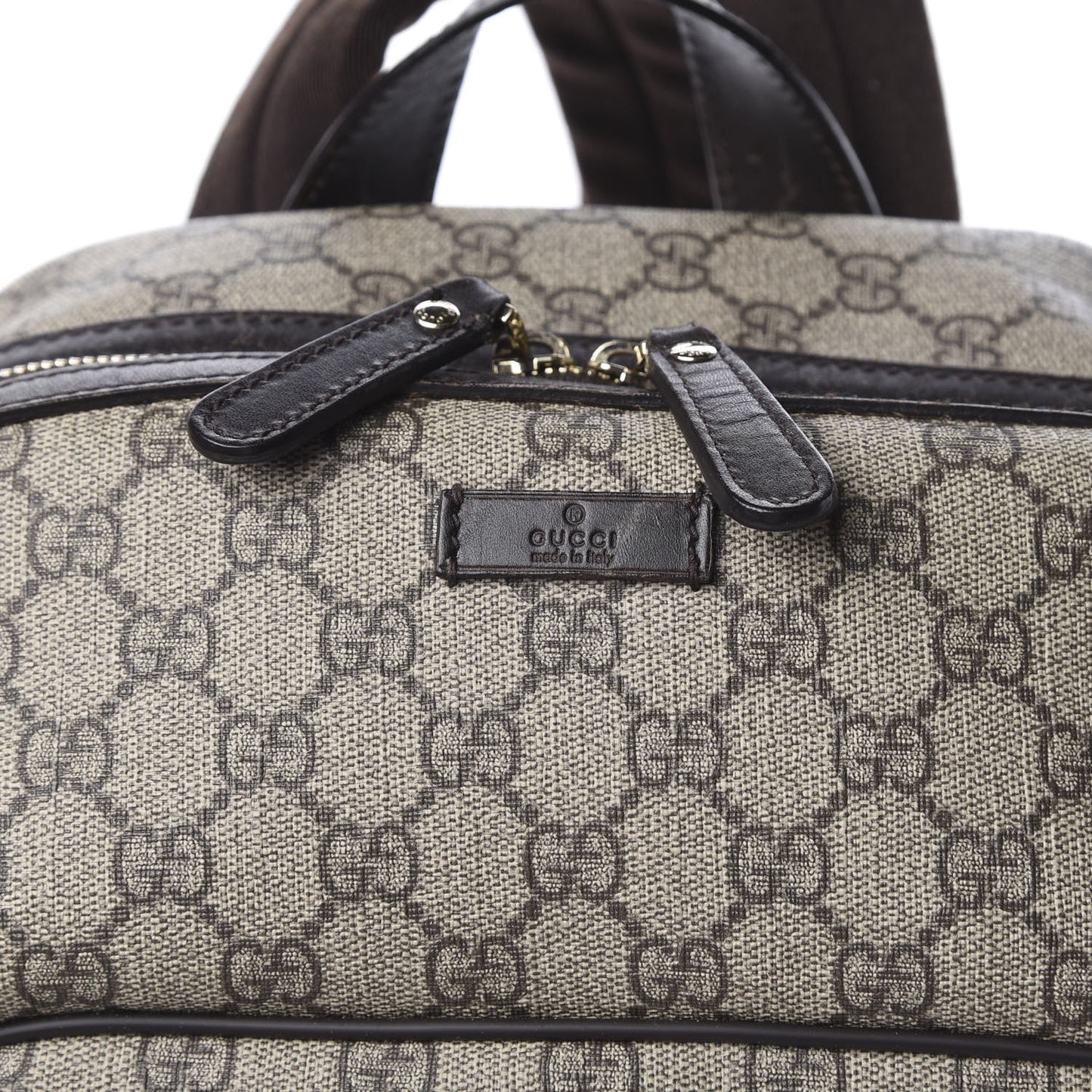 GG Supreme Monogram Large Day Backpack Brown