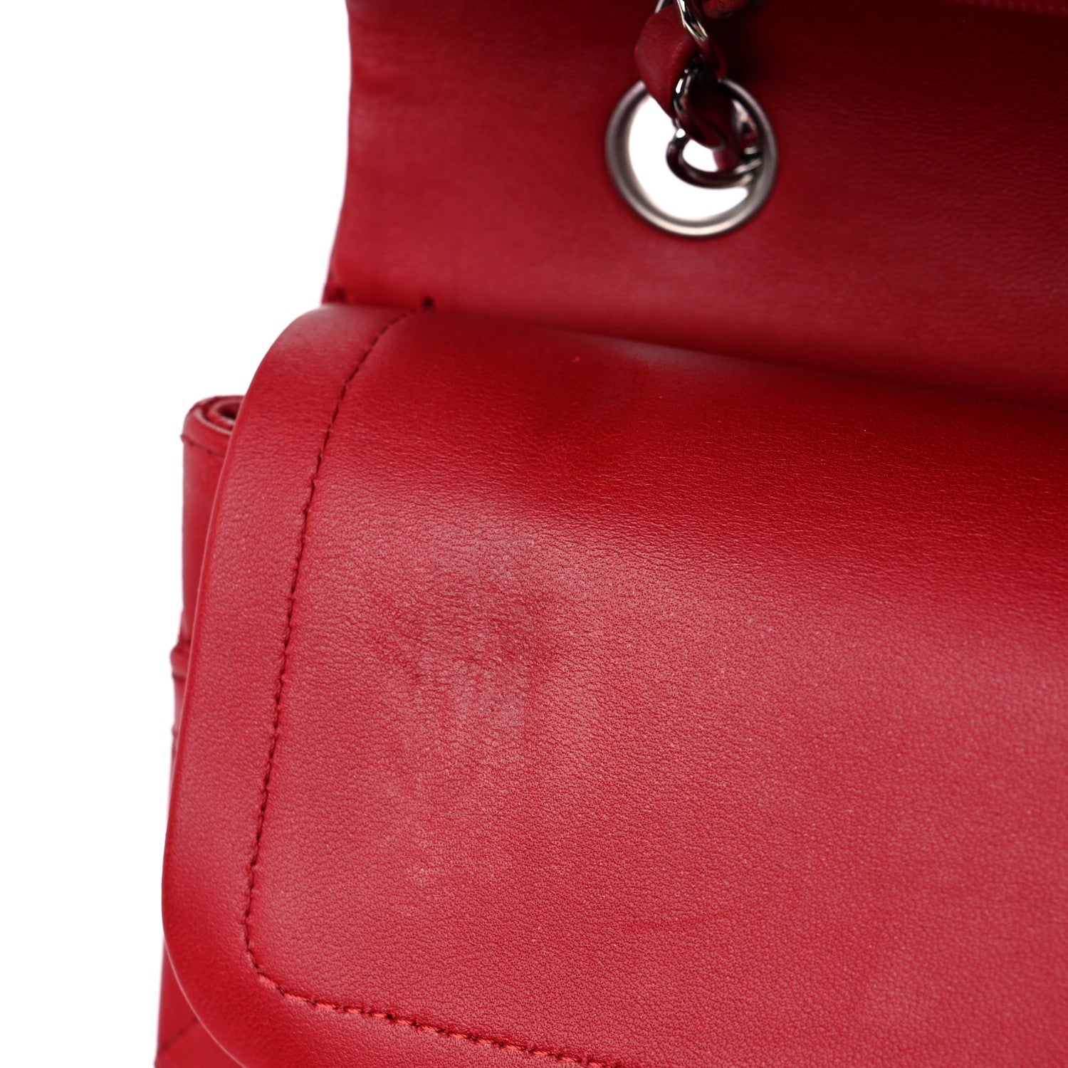 Chanel Lambskin Quilted Medium Double Flap Red 16 of 20