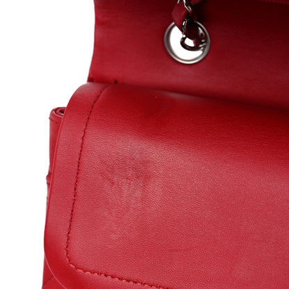 Chanel Lambskin Quilted Medium Double Flap Red 16 of 20