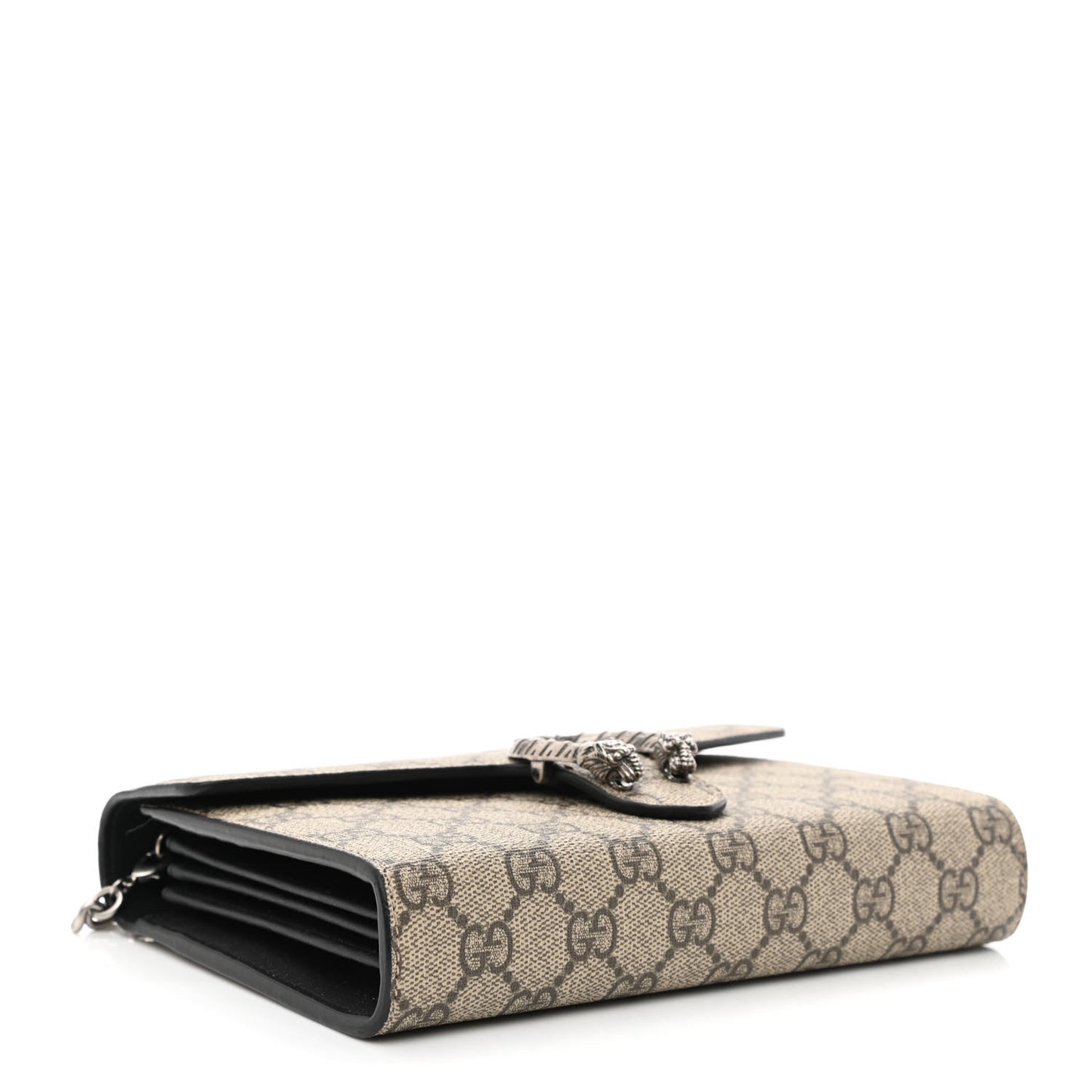 GG Supreme Monogram Mini Dionysus Chain Wallet Beige Taupe