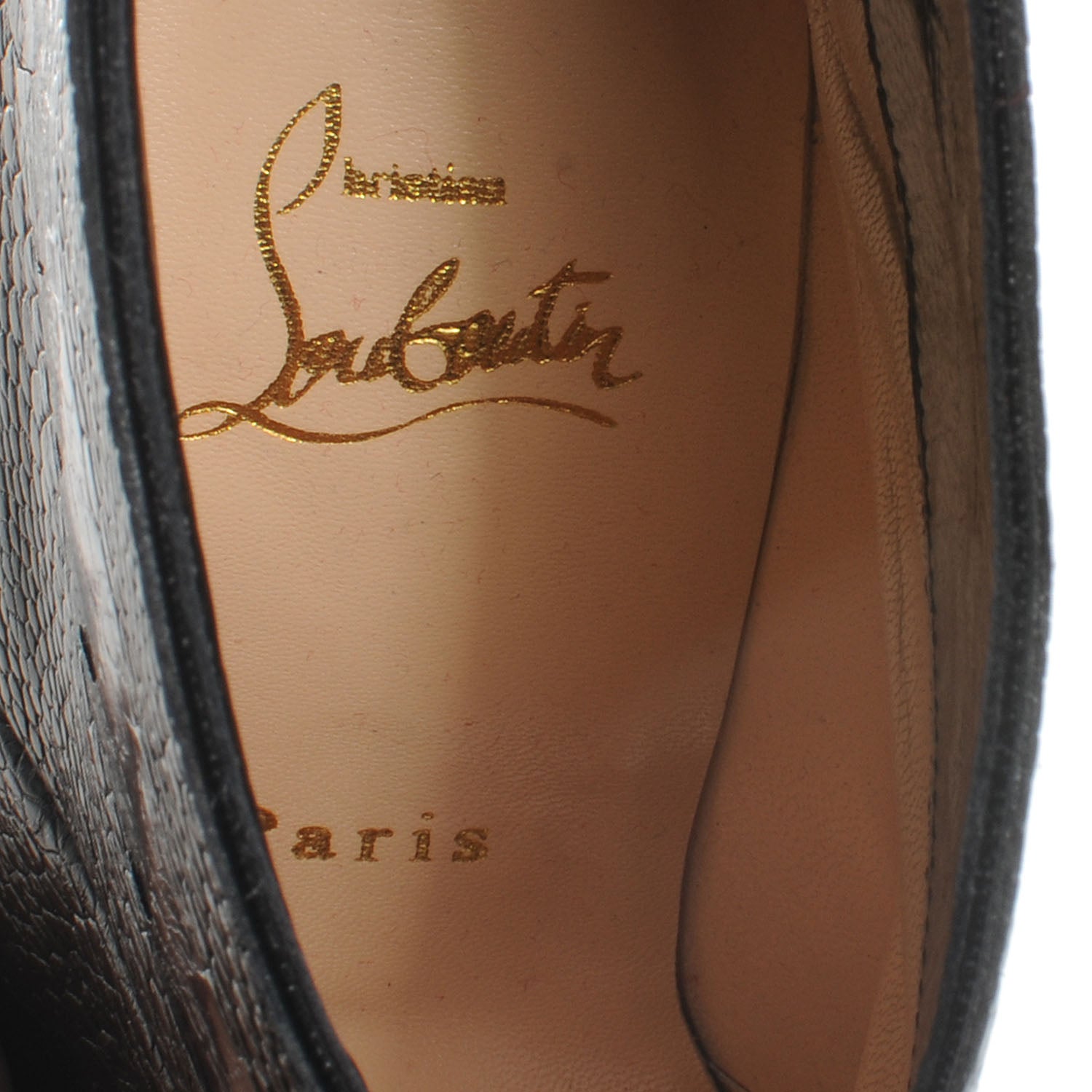 Christian Louboutin Ostrich Claw Lady Daf 160 Ankle Booties 37 Black 7 of 7