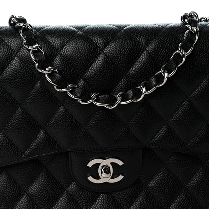 Chanel Caviar Quilted Jumbo Single Flap Black 8 of 10
