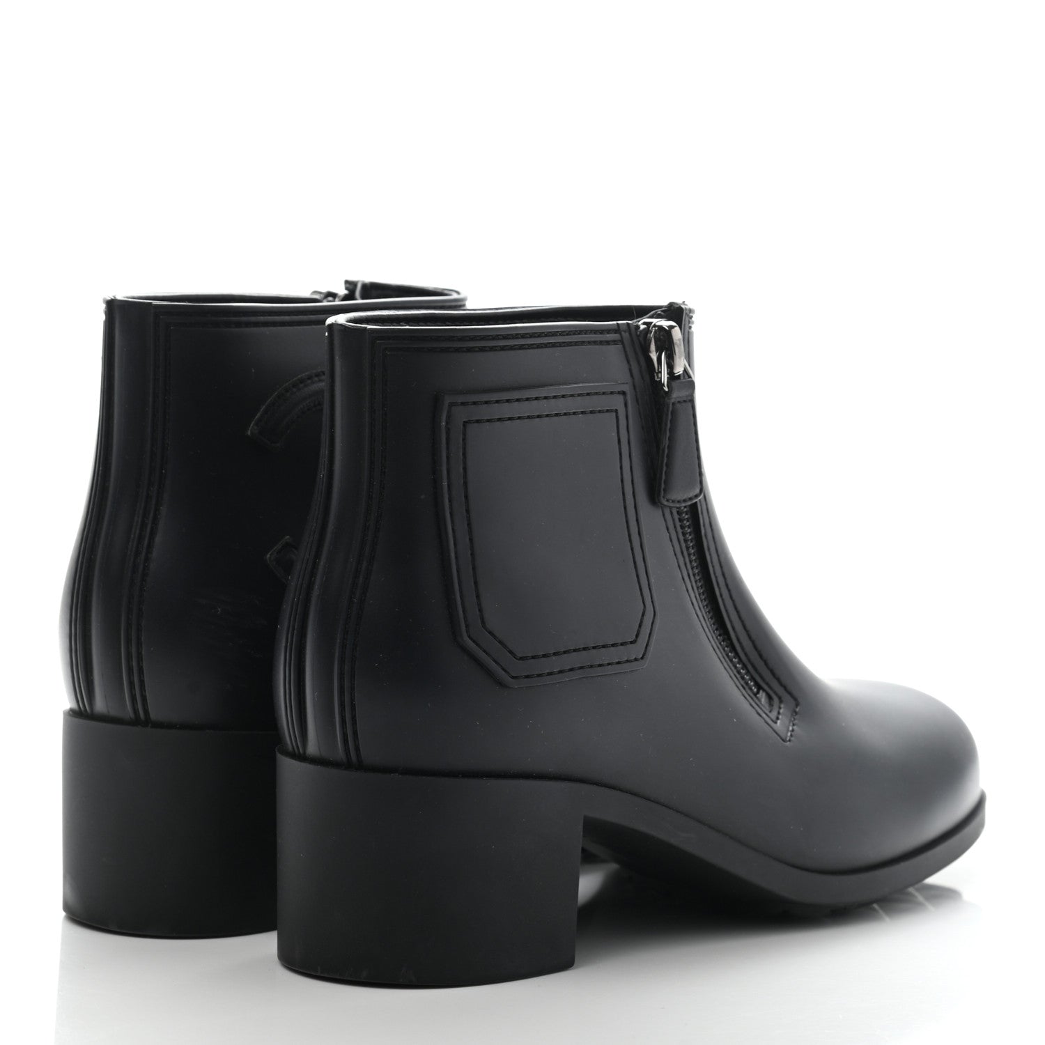 Chanel PVC CC Short Boots 36 Black 4 of 9