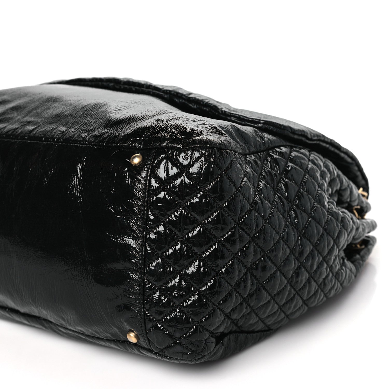 Chanel Vinyl XXL Rock and Chain Flap Black 8 of 8