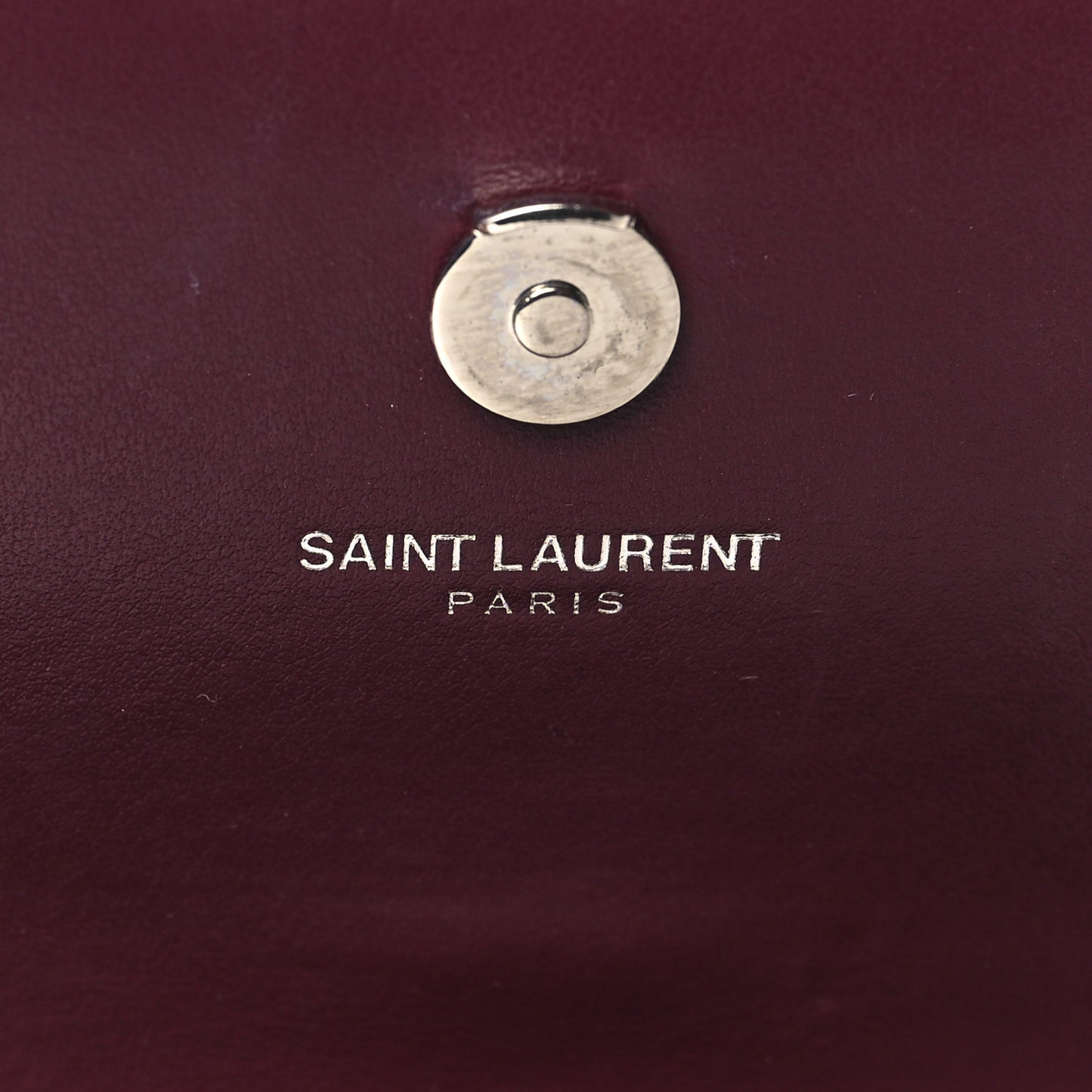 Calfskin Crocodile Embossed Monogram Sunset Chain Wallet Rouge Legion