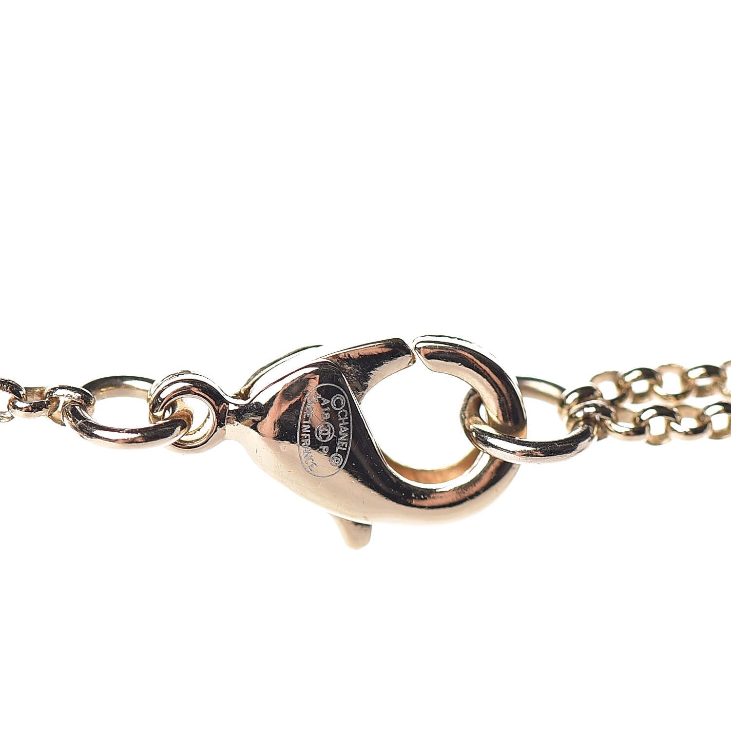 Chanel Crystal Pearl Camellia Necklace Gold 5 of 7