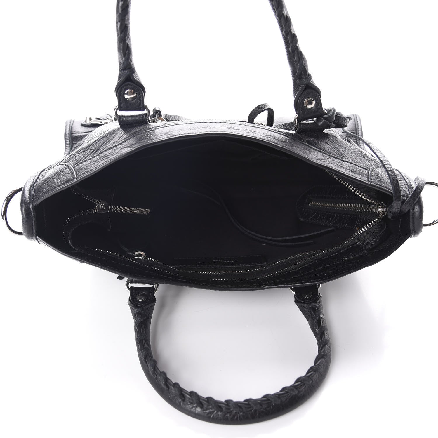 Balenciaga Agneau Classic Hardware S City Logo Strap Black White 5 of 17
