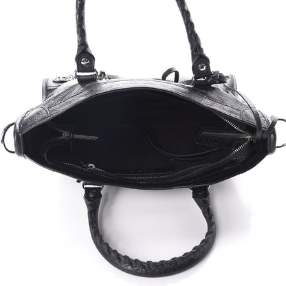 Balenciaga Agneau Classic Hardware S City Logo Strap Black White 5 of 17